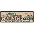 thumbnail image 1 of Leland's Full Service Garage Metal Sign 6x18 Rusty Man Cave 106180047298, 1 of 1