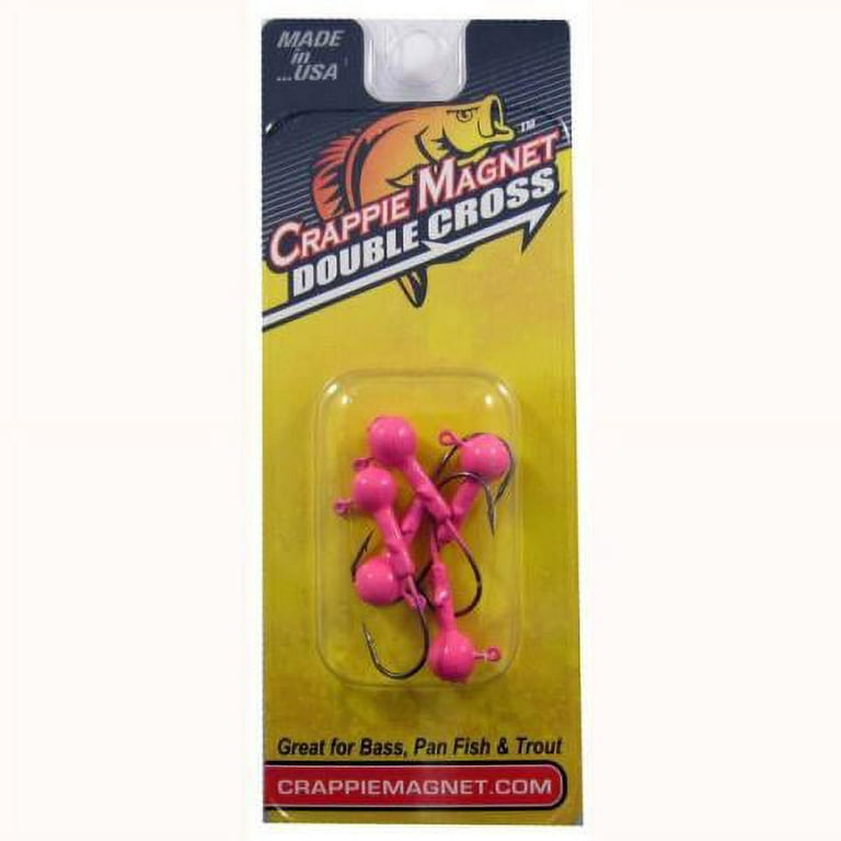 Leland's Lures 11030 Double Cross Pink 1/16oz Jighead Fishing Lures (5 Pack)