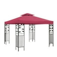 thumbnail image 1 of Lelinta 10ft x 10ft Wine Red Top Cover 2 Tier Outdoor Canopy, UV30, 1 of 8
