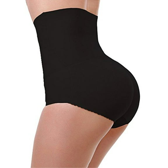 Lelinta High Waist Butt Lifter Padded Panties Women's Shapewear, Black