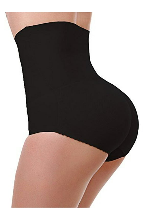 High Waist Butt Lifter Padded Panties Women's Shapewear, Black