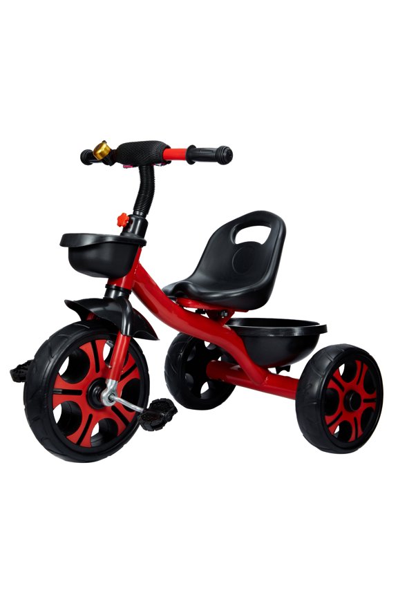 Toddler Tricycle with Non Slip Pedal and Adjustable Seat, Red
