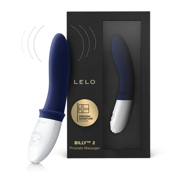 LELO Billy 2 Prostate Massager with 8 Vibration Modes, Latex, for Men, Deep Blue