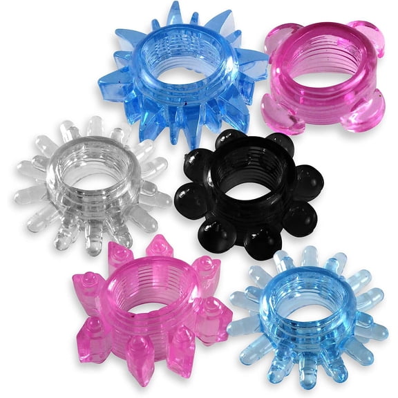 Leluv Penis Rings - Jelly | Clitoral Stimulation | 6 Pack