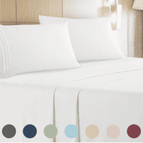 Leluxe Home 4 Piece Extra Deep Pocket Sheet Set - Cooling Wrinkle Free Bed Sheets queen