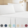 thumbnail image 1 of Leluxe Home 4 Piece Extra Deep Pocket Sheet Set - Cooling Wrinkle Free Bed Sheets queen, 1 of 9