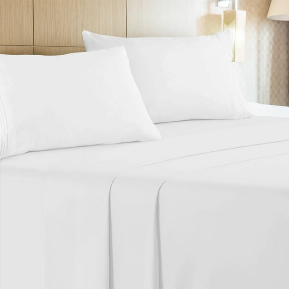 Leluxe Home 4 Piece Extra Deep Pocket Sheet Set - Cooling Wrinkle Free Bed Sheets