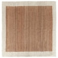 thumbnail image 1 of Lem 8 x 8 Handmade Square Area Rug, Jute Woven Texture with Ivory Border, 1 of 5