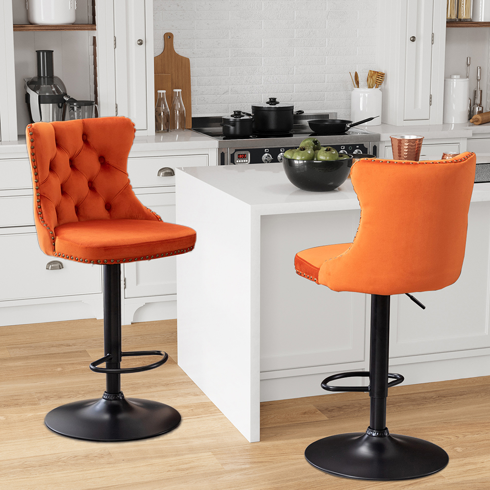 Lemacte Swivel Bar Stools Set of 2, Adjustable Counter Height Barstools