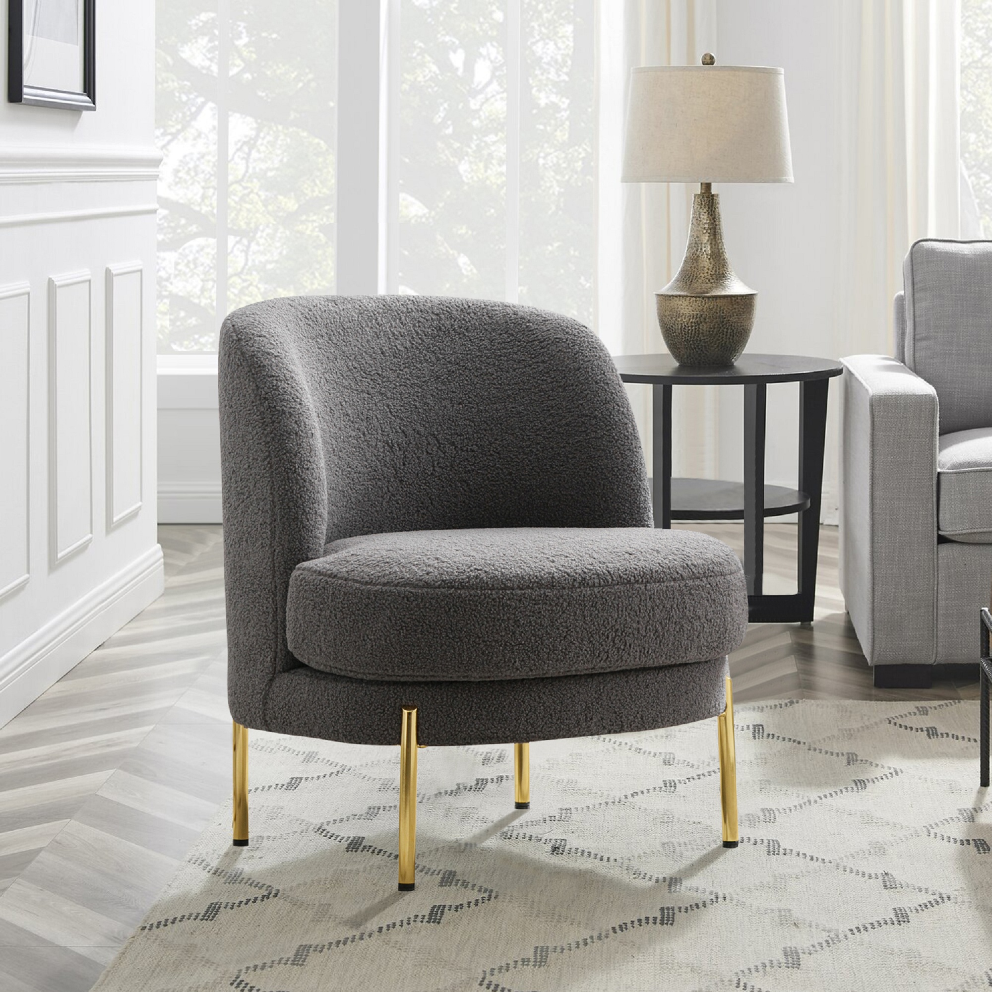 Lemacte Teddy Accent Chair Upholstered Single Sofa Club Chair Mid