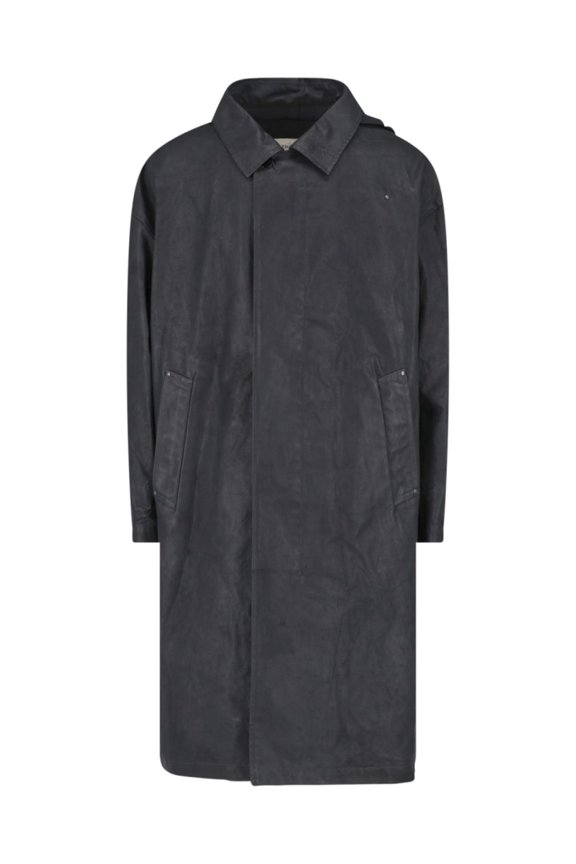 Black Hooded Straight-Cut Casual Jacket (Men's)