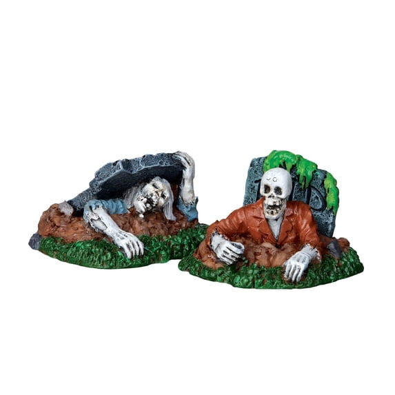 Lemax Spooky Town Zombies!!!, Set Of 2