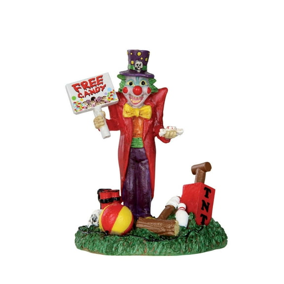 Lemax 32102 FREE CANDY CLOWN Spooky Town Figure Halloween Decor Figurine