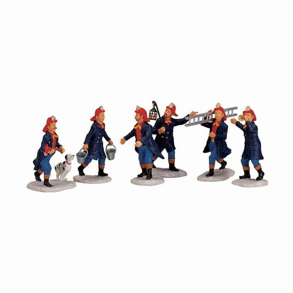 Lemax Christmas Village Collection Fireman 6-Piece Set #02446