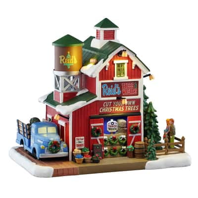 Lemax Mill Stream Village Decor Set - 11 Piece Polyresin Landscape For Christmas Villages