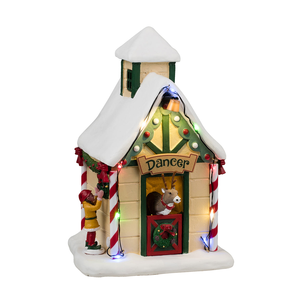 Lemax Santa's Rooftop Bash Animated Building - Includes 4.5V Adapter, Part Of Santa's Wonderland Village Collection