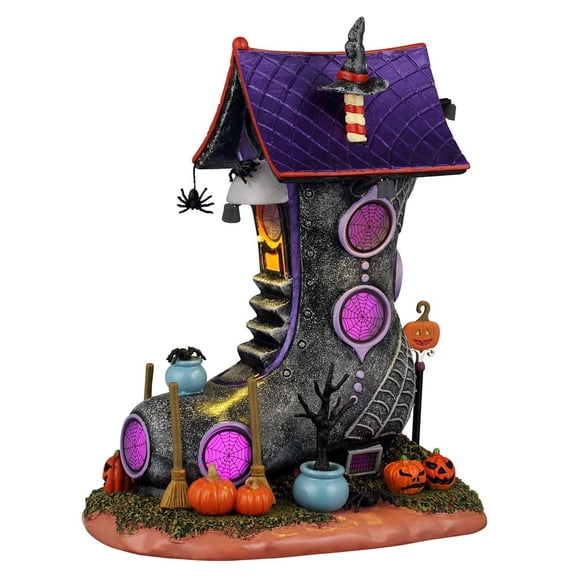 Lemax Spiderweb Manor Halloween Village Decor Purple 8" x 6" x 4"