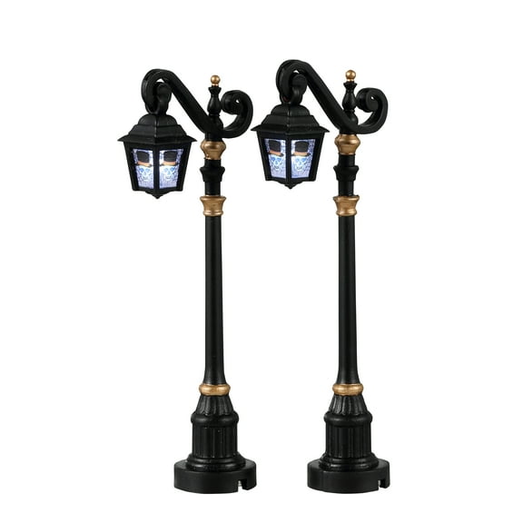 Lemax Spooky Town Skeleton Deco Lamps - 2ct. - Halloween Village and Home Decor