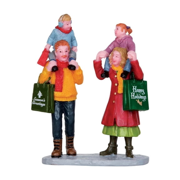 Lemax Village Collection 2.76 Christmas Family Shopping Polyresin Figurine