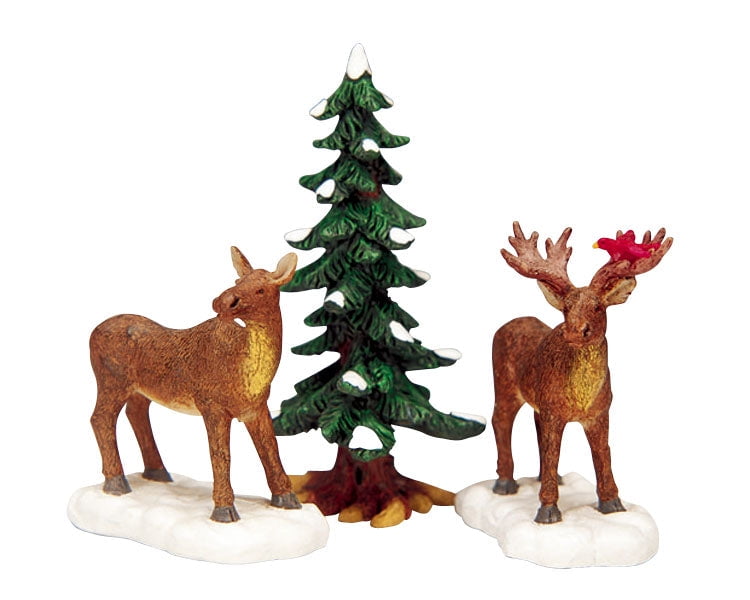 Lemax Village Collection Mr And Mrs Moose Set of 3 #32725