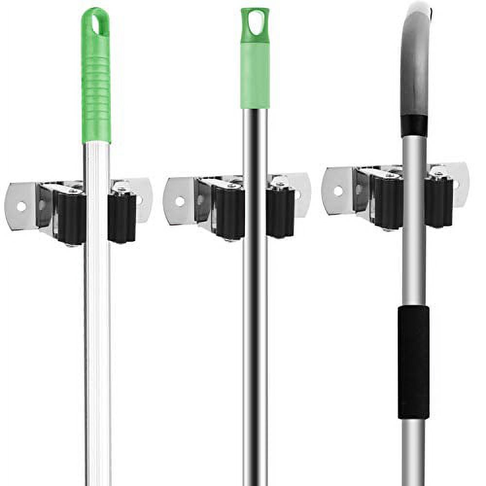 Lemecima 3PCS Broom Organizer Wall Mount Garage Storage Heavy Duty