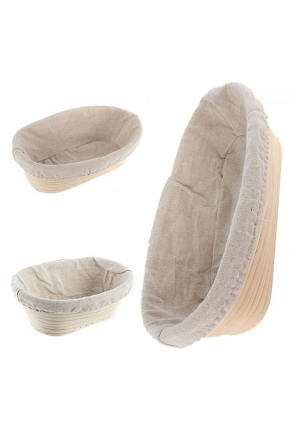 3 Sizes Oval Dough Banneton Brotform Dougn Rattan Bread Proofing Proving Baskets
