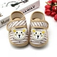 thumbnail image 1 of Lemetow Baby Cartoon Cotton Shoes Bear Pattern Stripes Casual Sneakers Newborn Soft Sole Toddler Shoes 0-18M, 1 of 5