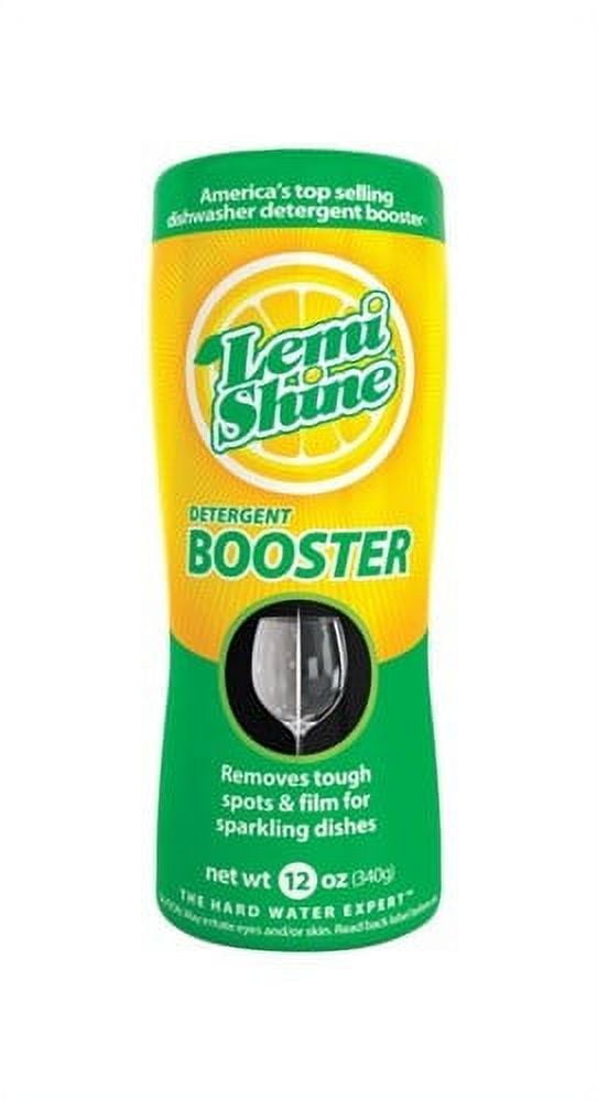 Lemi Shine Additive Removes Tough Hard Water Spots Pacs Shine Dish Detergent, Lemon Scent, 12 Ounce