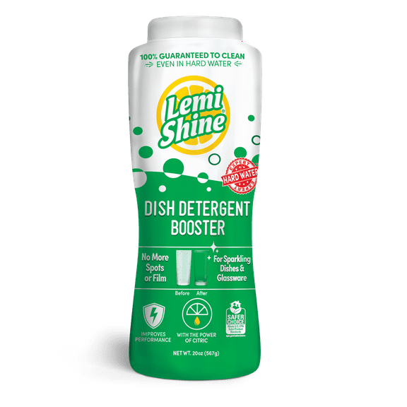 Lemi Shine Dish Detergent Booster, Gets Rid of Hard Water Spots, 20 oz