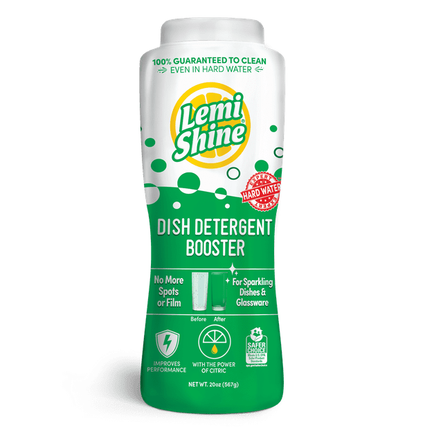 Lemi Shine Dish Detergent Booster, Gets Rid of Hard Water Spots, 20 oz