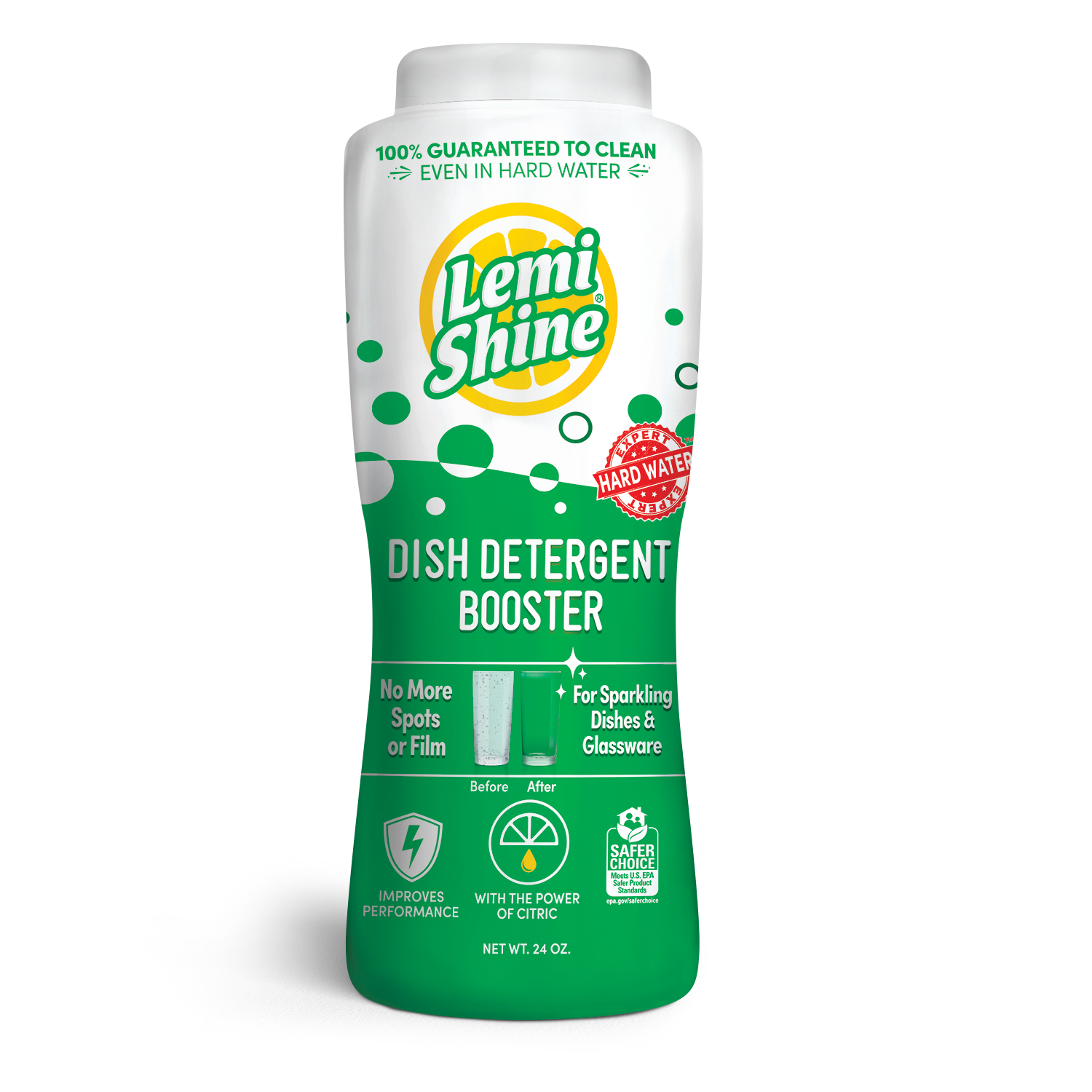 Lemi Shine Dish Detergent Booster, Gets Rid of Hard Water Spots, 24 oz. - image 1 of 11