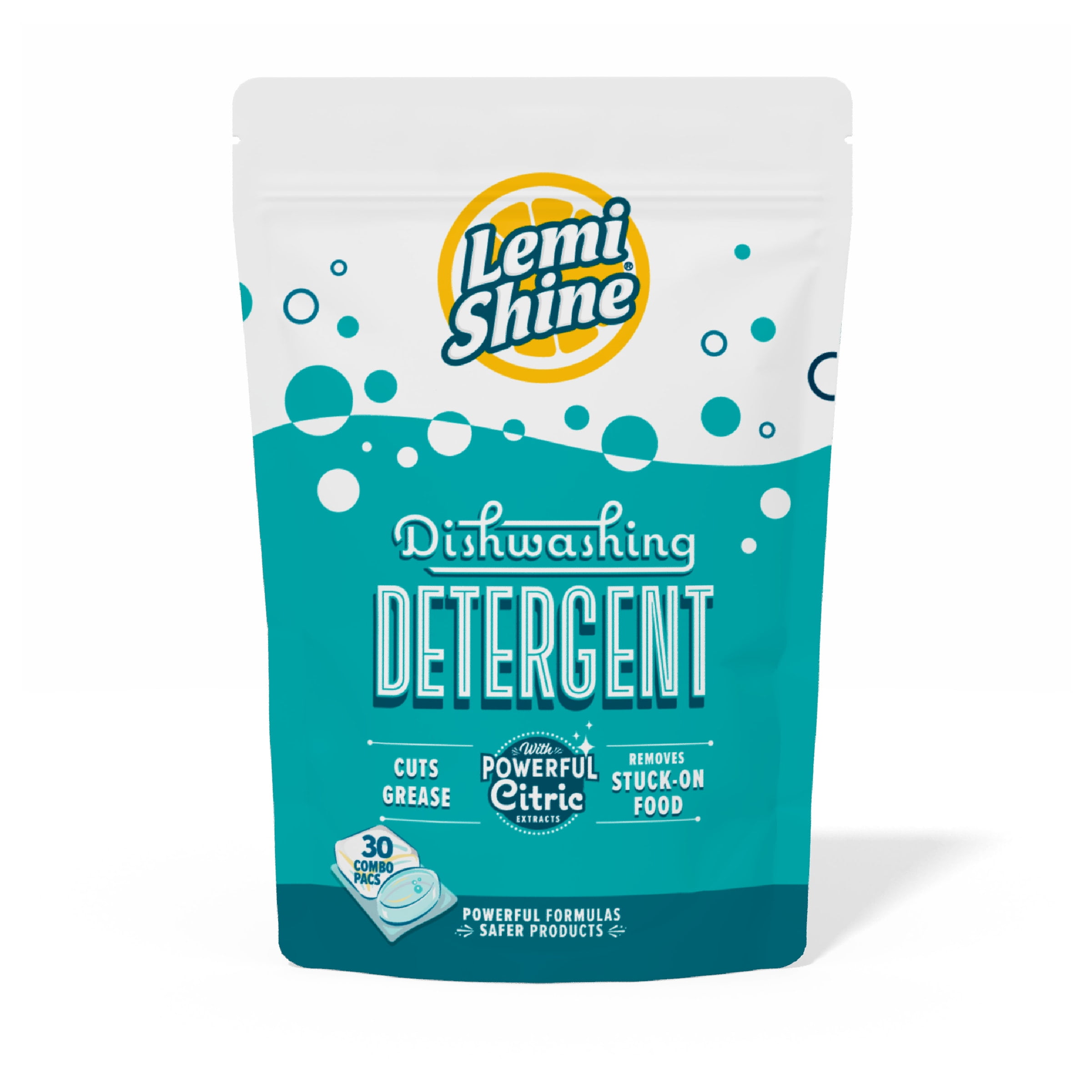 Lemi Shine Dishwashing Detergent, Cleans With Natural Citric Acid, 30