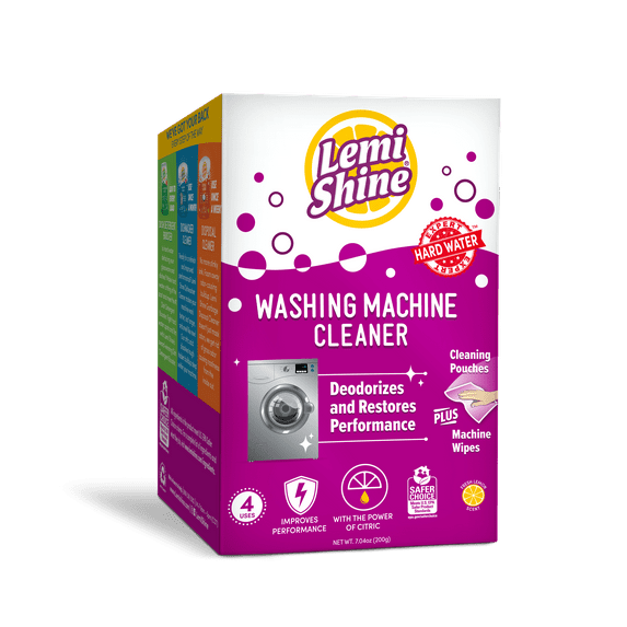 Lemi Shine Washing Machine Cleaner, Removes Build-up and Deodorizes, 4 ct.