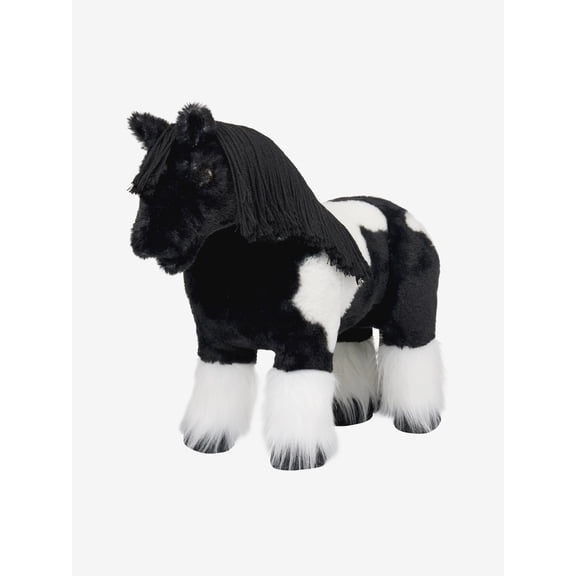 LeMieux Toy Pony Razzle for Kids - Black Piebald - Soft Coat - Flexible - Pretend Play - Stuffed Animal Horse - Gift for Kids - Suitable for Ages 3 Years +