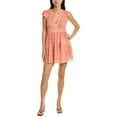 thumbnail image 1 of Lemlem womens  Halima Flutter Sleeve Mini Dress, S, Orange, 1 of 2