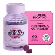 Lemme Debloat - Digestive & Gut Health Gummies with 2 Clinically Studied Probiotics & Prebiotic, Vegetarian, Gluten Free, Non GMO, BlackBerry Flavor, 60 Count