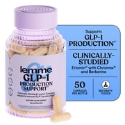 Lemme GLP-1 Production Support Capsules for Women & Men   Supports GLP-1 Production & Healthy Body Composition, w/ Clinically Tested Ingredients, Berberine & B12, 50 Count