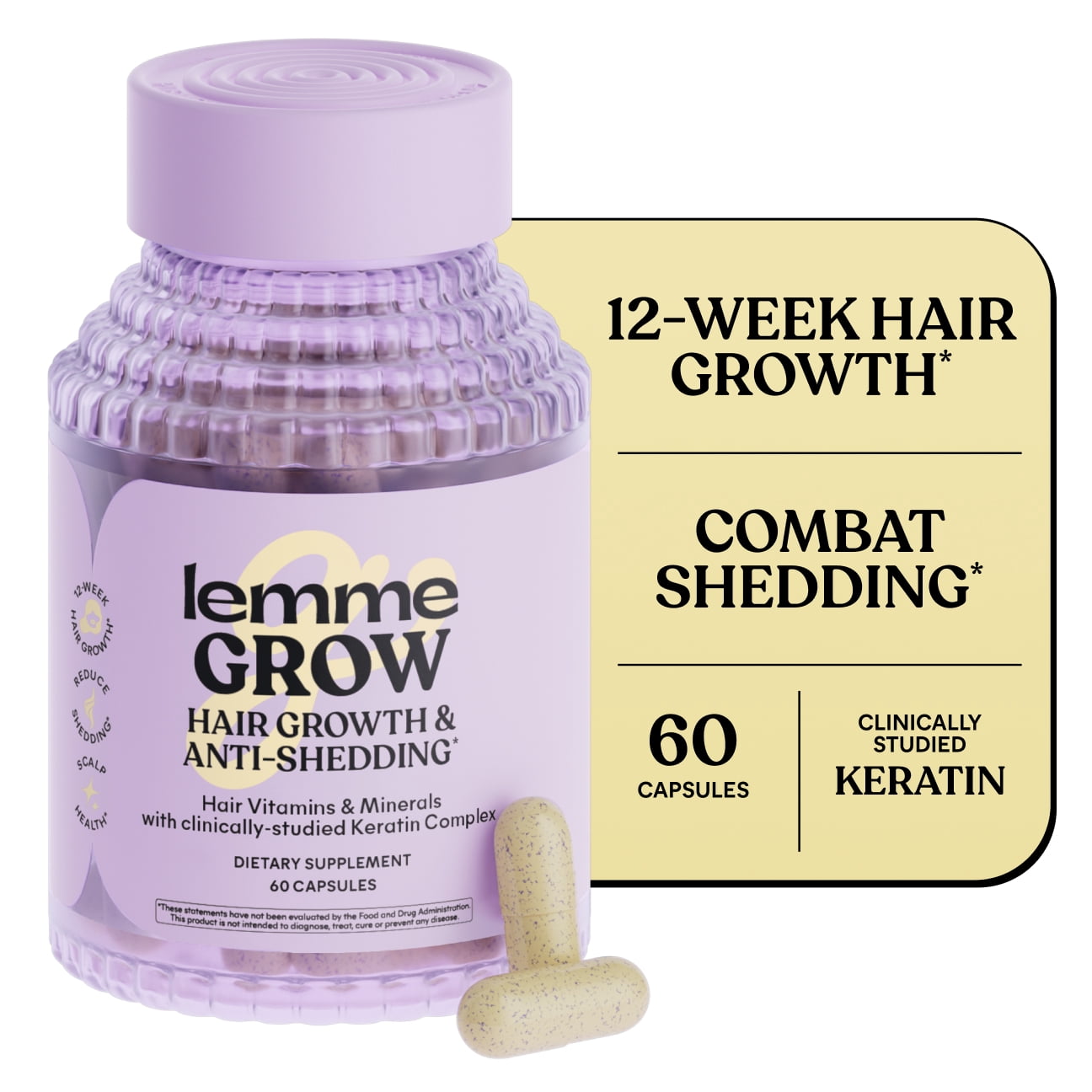 Lemme Grow Hair Growth & Anti-Shedding Capsules, 60 Count