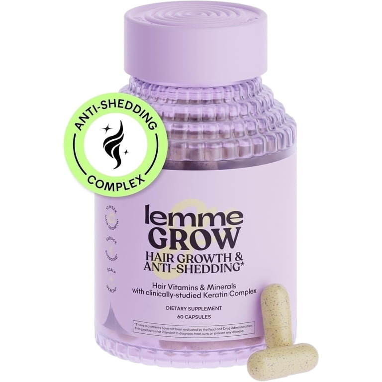 Lemme Grow Hair Growth & Anti-Shedding Capsules, 60 Count - Walmart.com Lemme Grow Hair Growth & Anti-Shedding Capsules, 60 Count - Walmart.com