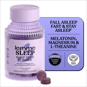Lemme Sleep Gummies with 5mg Melatonin, Elderberry, Magnesium, L-Theanine, Chamomile & Lavender, Vegan, Drug-Free Sleep Aid, Berry, 60 Count