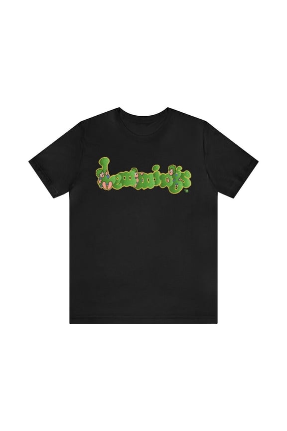 Lemmings Logo SNES Retro Style Pixel Art Unisex Jersey Short Sleeve Tee T-Shirt