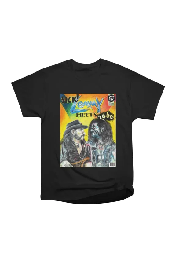 Lemmy Meets Lobo a comic book parody T-Shirt Tee Gift For Him Merch For Her Apparel For Fr