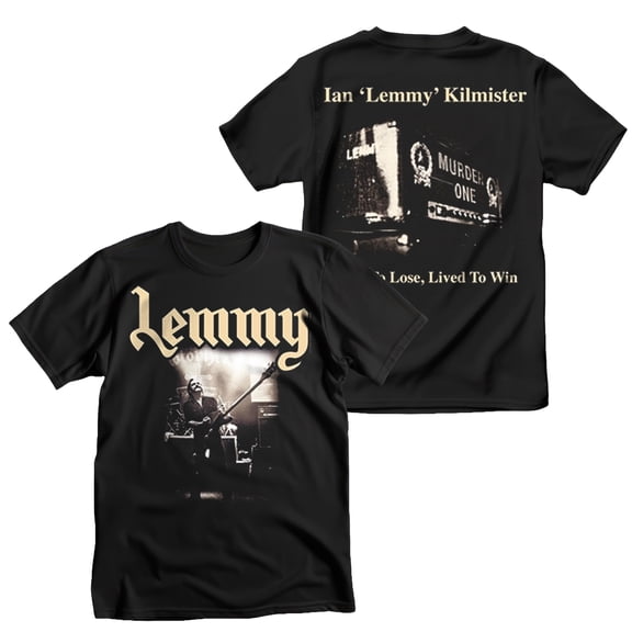 Lemmy Men's Born To Lose Lived To Win T-Shirt Black Large | Officially Licensed Merchandise