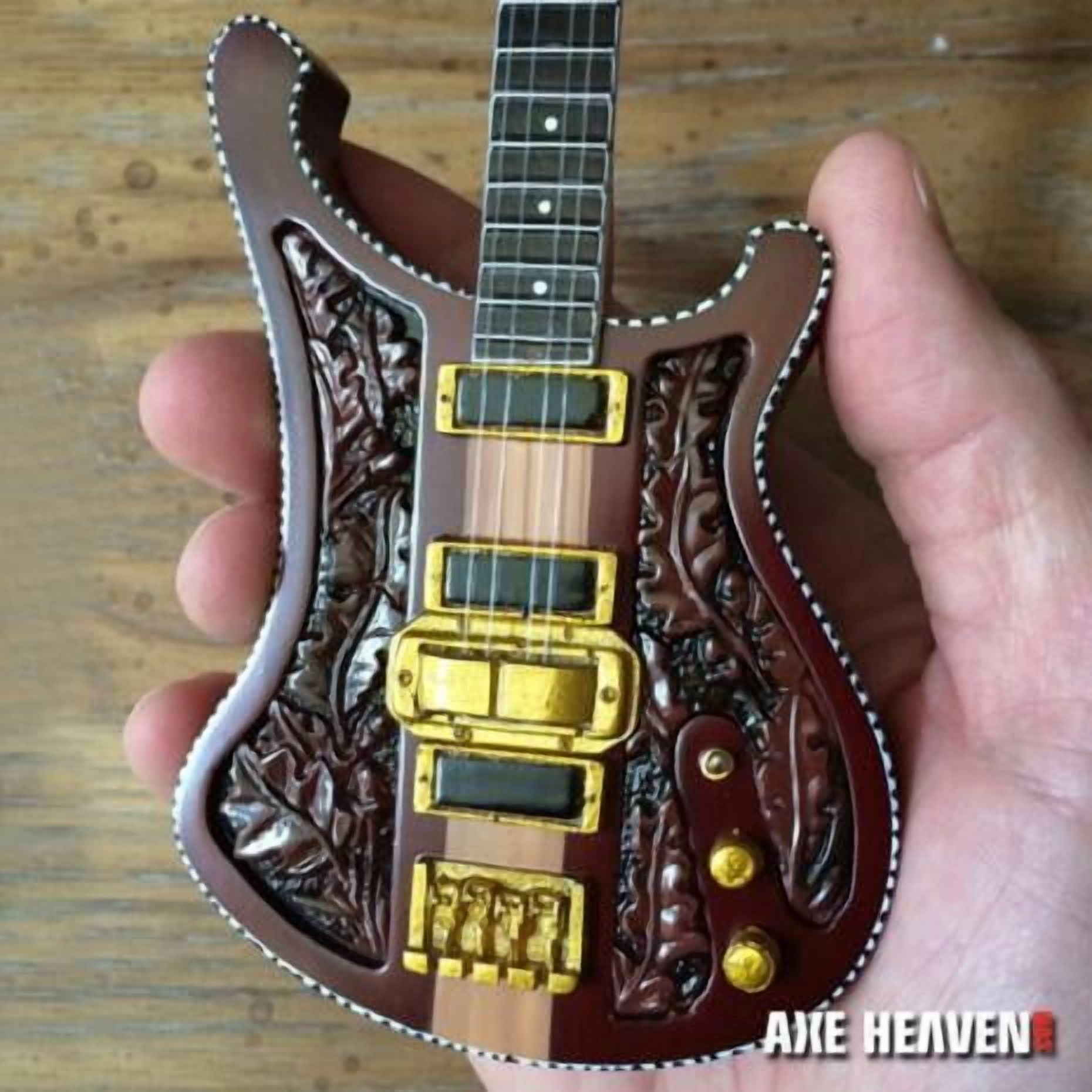 Signature Carved Miniature Bass Guitar 10 Inch Miniature Replica