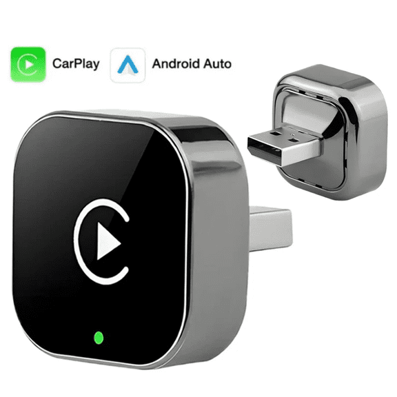 LemoHome 2-in-1 Wireless CarPlay&Android Auto Adapter, Plug&Play CarPlay Dongle Converts Wired to Wireless, Fast Auto-Connect, Compact Design for iPhone&Android W/ USB/USB-C Port