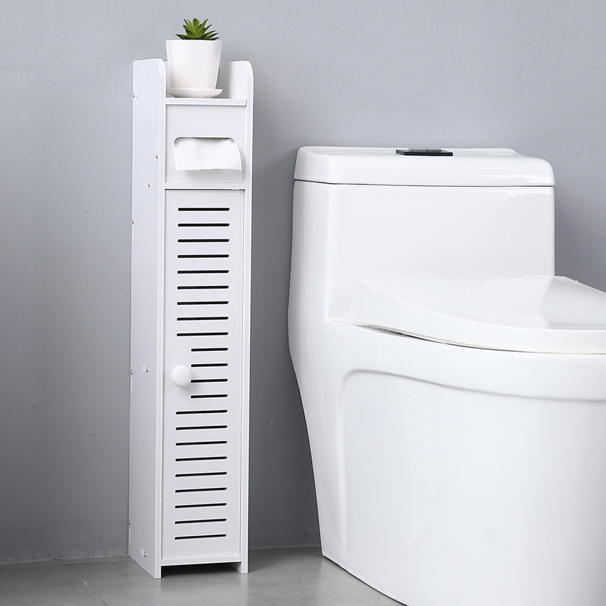 LemoHome Bathroom Storage Cabinet with 2 Doors and Shelves, Toilet ...