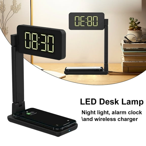 Lemohome 3 IN 1 Wireless Charger Multifunctional Desk Lamp LED Foldable Desk Lamp