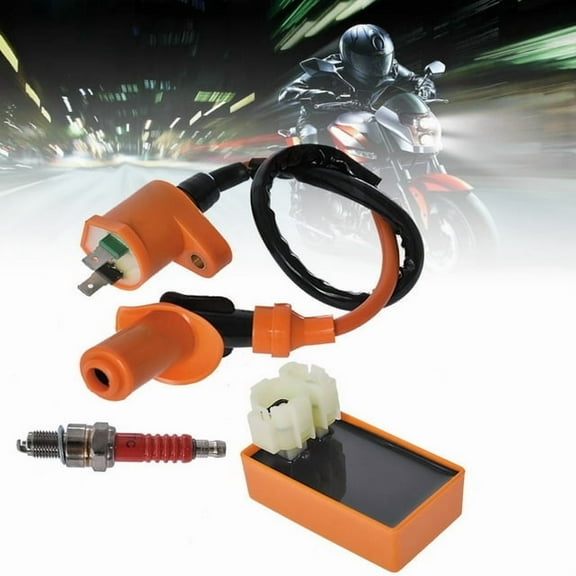 Lemohome Racing CDI+ Ignition Coil + Spark Plug For GY6 50cc 125cc 150cc 4-stroke Scooter