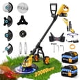 thumbnail image 1 of Lemolifys 12-inch Brushless Weed Eaters with Wheels & 5 Blades, 21V Battery String Trimmer for Lawn Yard Garden, 1 of 10