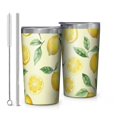 thumbnail image 1 of Lemon 10oz Tumblers Stainless Steel Tumbler with Lid and Straw,Vacuum Insulated Double Wall Travel Tumbler Cups with Cleaning Brush for Coffee, Tea, 1 of 4